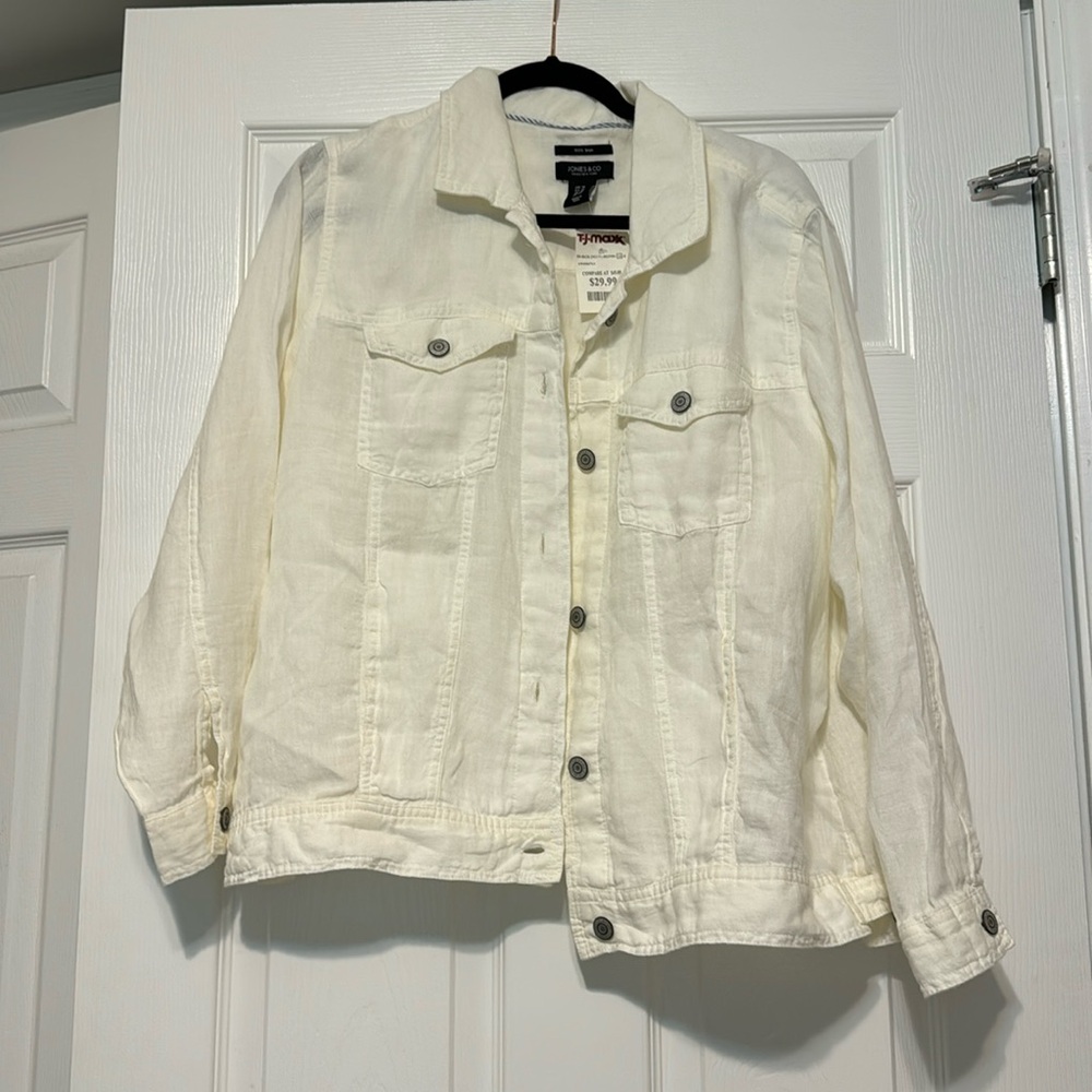 NWT Linen Jacket 1X Jones & Co.